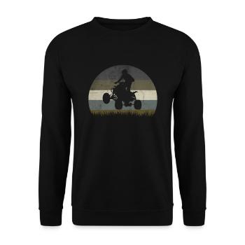 Quad vintage - Sweat-shirt Unisexe - noir - Devant - Alina (178cm) & Michal (187cm)