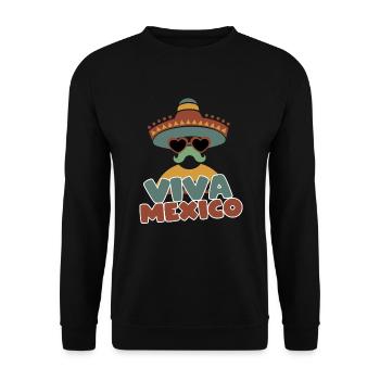 Viva Mexico - Sweat-shirt Unisexe - noir - Devant - Alina (178cm) & Michal (187cm)