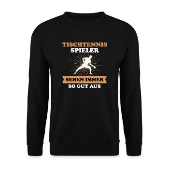 Tischtennis - Unisex Pullover - Schwarz - Vorne - Alina (178cm) & Michal (187cm)