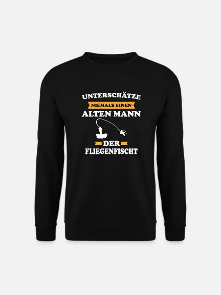 Fliegenfischen Fischen Angler Geschenk - Unisex Pullover - Schwarz