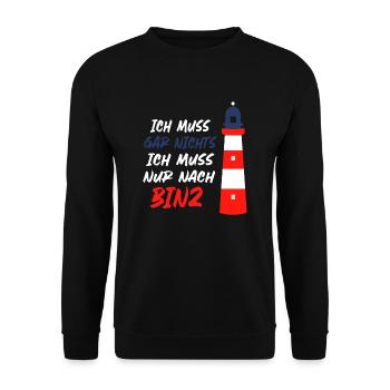 Binz Ostsee Norden Deutschland - Unisex Pullover - Schwarz - Vorne - Alina (178cm) & Michal (187cm)