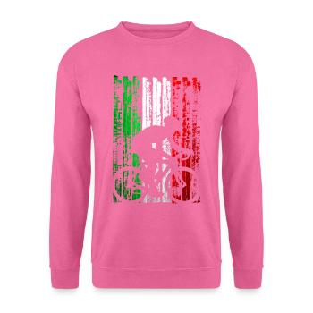 Bicycletta italia - Fahrrad fahren Italien Cyclist - Sweat-shirt Unisexe - rose - Devant