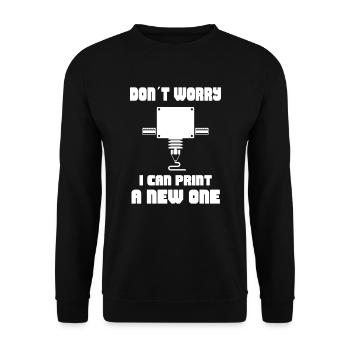 3D printing printer 3D printer printing gift - Unisex Sweatshirt - black - Front - Alina (178cm) & Michal (187cm)