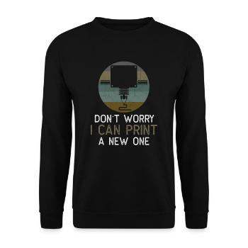 3D printing printer 3D printer printing gift - Unisex Sweatshirt - black - Front - Alina (178cm) & Michal (187cm)
