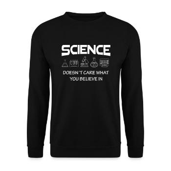 Science Doesn't Care - Unisex Sweatshirt - black - Front - Alina (178cm) & Michal (187cm)