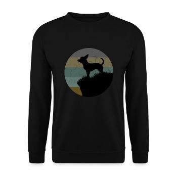 Chihuahua - Sweat-shirt Unisexe - noir - Devant - Alina (178cm) & Michal (187cm)
