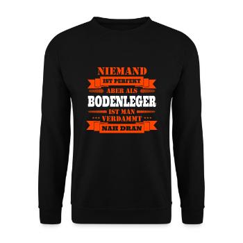 Bodenleger - Unisex Pullover - Schwarz - Vorne - Alina (178cm) & Michal (187cm)