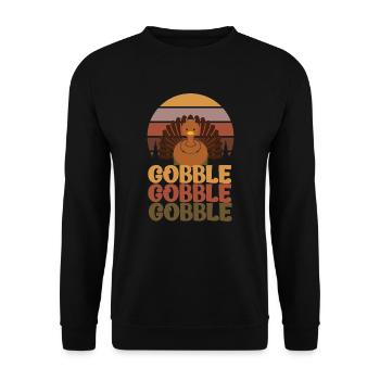 Thanksgiving - Unisex Sweatshirt - black - Front - Alina (178cm) & Michal (187cm)