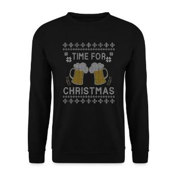bière de Noël laide - Sweat-shirt Unisexe - noir - Devant - Alina (178cm) & Michal (187cm)