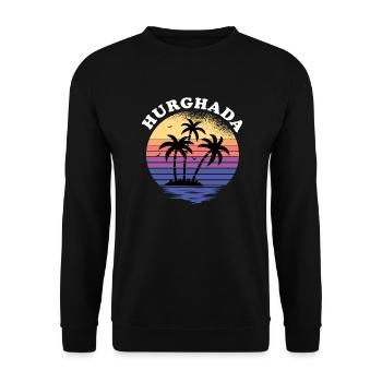 Hurghada vacation Egypt diving - Unisex Sweatshirt - black - Front - Alina (178cm) & Michal (187cm)