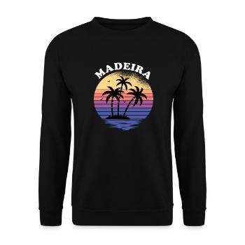 Cadeau de vacances Medeira sous les palmiers - Sweat-shirt Unisexe - noir - Devant - Alina (178cm) & Michal (187cm)