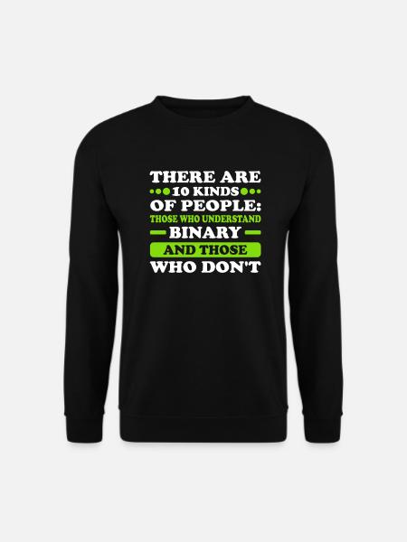 2 Arten von Menschen Binary Fachinformatiker - Unisex Pullover - Schwarz