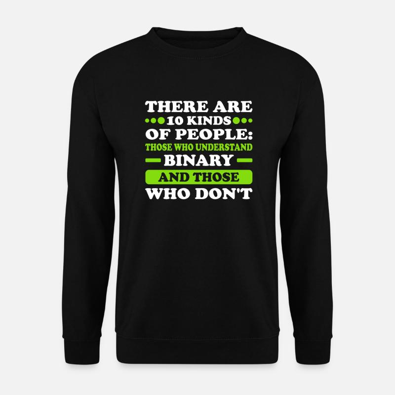 2 Arten von Menschen Binary Fachinformatiker - Unisex Pullover - Schwarz