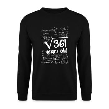 19th Birthday - 19 years old - Unisex Sweatshirt - black - Front - Alina (178cm) & Michal (187cm)