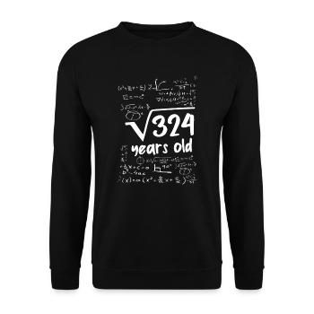 18 birthday - 18 years - adult - Unisex Sweatshirt - black - Front - Alina (178cm) & Michal (187cm)