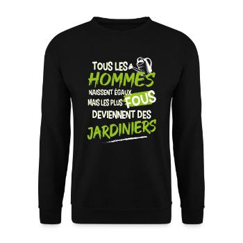 Jardinier - Sweat-shirt Unisexe - noir - Devant - Alina (178cm) & Michal (187cm)