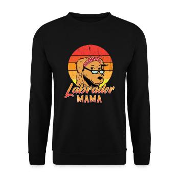 mama labrador dog - Unisex Pullover - Schwarz - Vorne - Alina (178cm) & Michal (187cm)