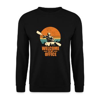 Kajak Sprüche | Kanu Rudersport Geschenkidee - Unisex Pullover - Schwarz - Vorne - Alina (178cm) & Michal (187cm)