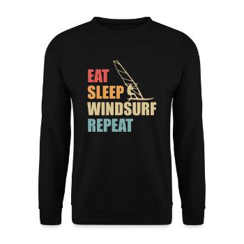 Windsurfer Windsurfer Cool Fun Drôle Idée de cadeau - Sweat-shirt Unisexe - noir - Devant - Alina (178cm) & Michal (187cm)
