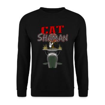 Catfish Shaman - Unisex Sweatshirt - black - Front - Alina (178cm) & Michal (187cm)