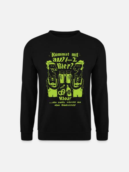 Lustige Biertrinker - Unisex Pullover - Schwarz