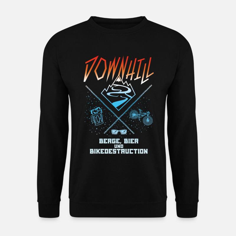 downhill - Unisex Pullover - Schwarz