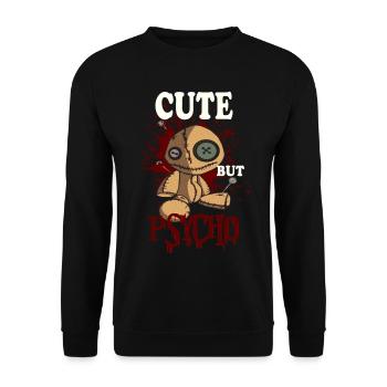 MIGNON MAIS PSYCHO Vaudou - Poupée - Sweat-shirt Unisexe - noir - Devant - Alina (178cm) & Michal (187cm)
