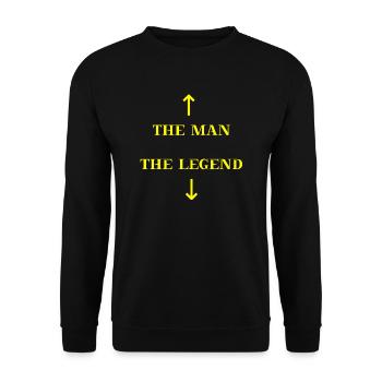 L’Homme La Légende : idée cadeau amusante pour homme - Sweat-shirt Unisexe - noir - Devant - Alina (178cm) & Michal (187cm)