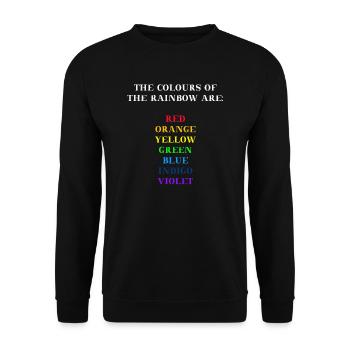 Idée cadeau arc-en-ciel pour les enfants Couleur arc-en-ciel - Sweat-shirt Unisexe - noir - Devant - Alina (178cm) & Michal (187cm)