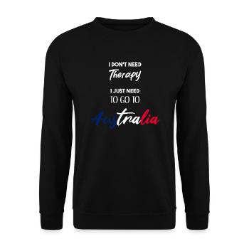 Australien lustige Geschenkidee australisch - Unisex Pullover - Schwarz - Vorne - Alina (178cm) & Michal (187cm)