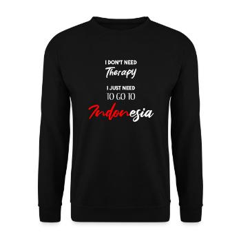 Indonésie Idée cadeau drôle dicton indonésien - Sweat-shirt Unisexe - noir - Devant - Alina (178cm) & Michal (187cm)