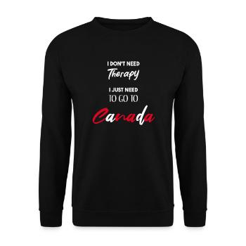 Canada Idée cadeau Thérapie canadienne amusante - Sweat-shirt Unisexe - noir - Devant - Alina (178cm) & Michal (187cm)