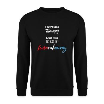 Idée cadeau drôle de dicton luxembourgeois - Sweat-shirt Unisexe - noir - Devant - Alina (178cm) & Michal (187cm)