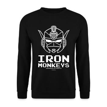 IRON MONKEYS ROBO MONKEY - Unisex Pullover - Schwarz - Vorne - Alina (178cm) & Michal (187cm)