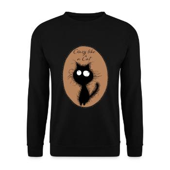 CrazyCat - Sweat-shirt Unisexe - noir - Devant - Alina (178cm) & Michal (187cm)