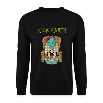 Sick Planet - Unisex Sweatshirt - black - Front - Alina (178cm) & Michal (187cm)