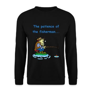 La patience du pêcheur - Sweat-shirt Unisexe - noir - Devant - Alina (178cm) & Michal (187cm)