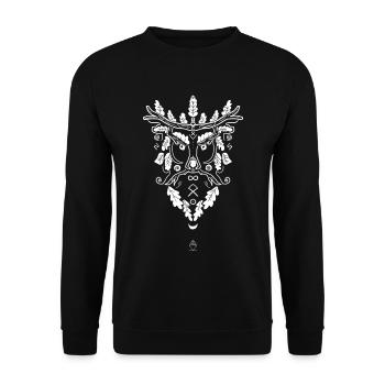Tree Man - Unisex Pullover - Schwarz - Vorne - Alina (178cm) & Michal (187cm)