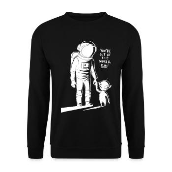 Tu es galactique, papa ! - Sweat-shirt Unisexe - noir - Devant - Alina (178cm) & Michal (187cm)
