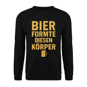 T-shirt drôle pour homme avec une bière en forme de corps - Sweat-shirt Unisexe - noir - Devant - Alina (178cm) & Michal (187cm)