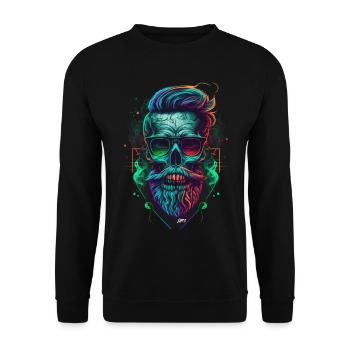Crâne & Streetwear - Sweat-shirt Unisexe - noir - Devant - Alina (178cm) & Michal (187cm)