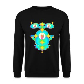 Star Miles Version 2 - Unisex Sweatshirt - black - Front - Alina (178cm) & Michal (187cm)
