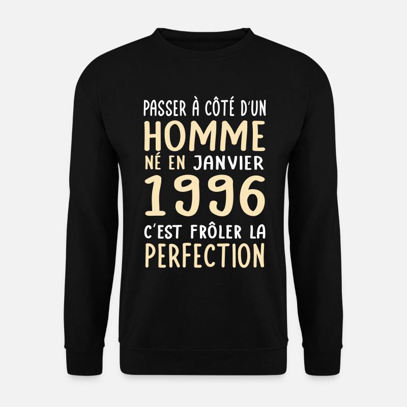 30. Geburtstag - geboren im Januar 1996 - Unisex Pullover - Schwarz