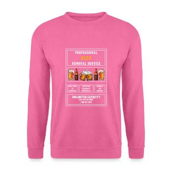 Service d’enlèvement de bière - Funny Ironic Wear - Sweat-shirt Unisexe - rose - Devant