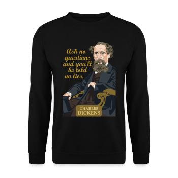 Charles Dickens - Unisex Pullover - Schwarz - Vorne - Alina (178cm) & Michal (187cm)