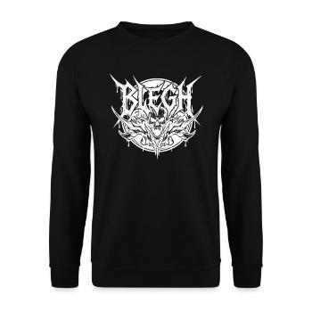 Blegh Metal Metalcore Deathmetal Deathcore - Unisex Sweatshirt - black - Front - Alina (178cm) & Michal (187cm)