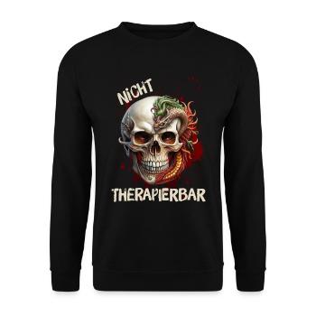 Nicht Therapierbar - Unisex Pullover - Schwarz - Vorne - Alina (178cm) & Michal (187cm)