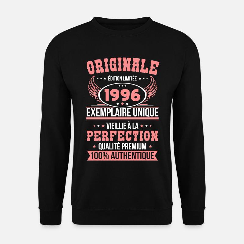 1996 – Einzigartiges Exemplar – Premiumqualität - Unisex Pullover - Schwarz