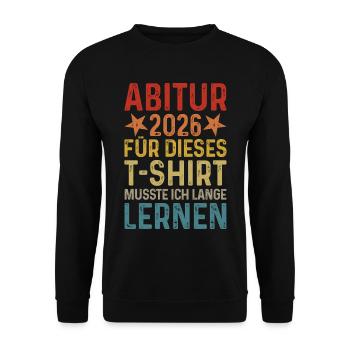 Abitur 2026 - Unisex Pullover - Schwarz - Vorne - Alina (178cm) & Michal (187cm)