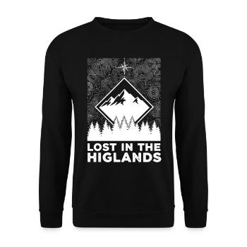Lost In The Highlands - Unisex Sweatshirt - black - Front - Alina (178cm) & Michal (187cm)